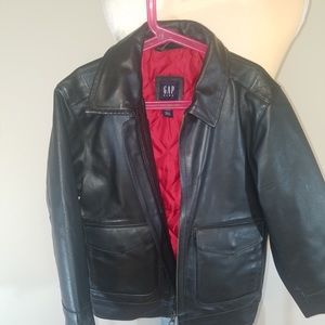 Black leather gap jacket